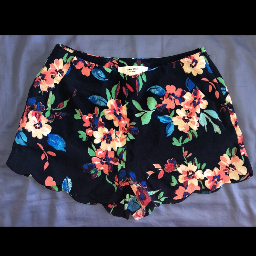 High Waisted Floral Shorts